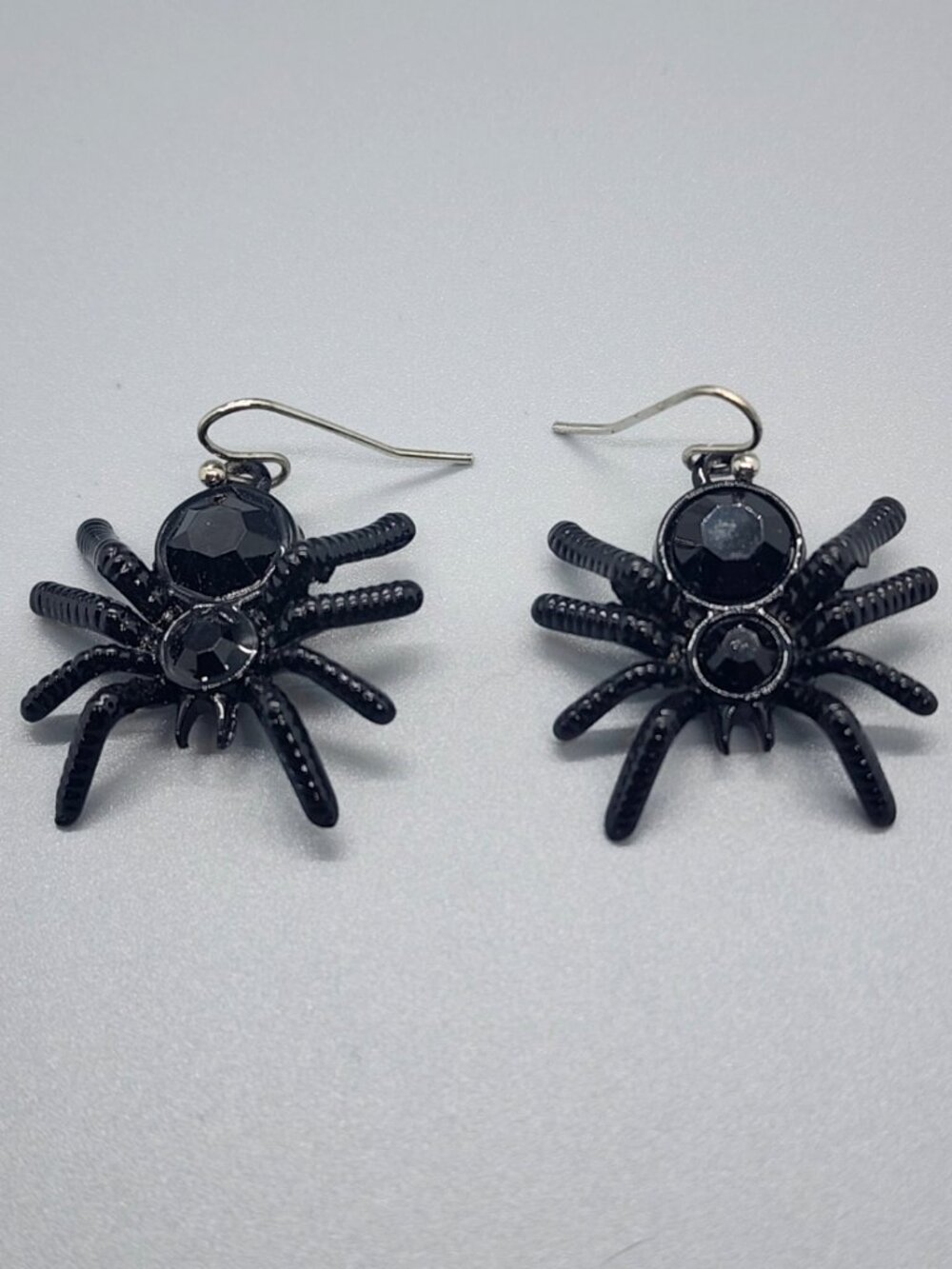2/$15 Halloween Inspired Black Spider Dangle Earrings
